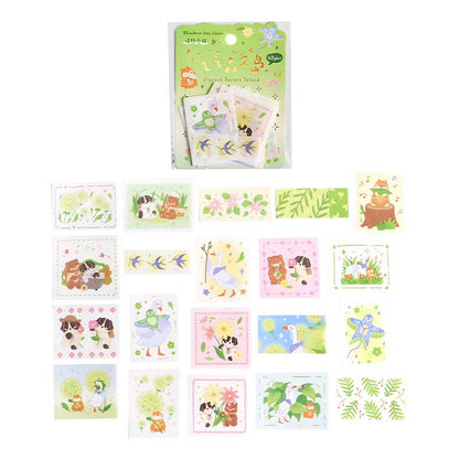 Stickers Vibrant Forest Island Green Jungle