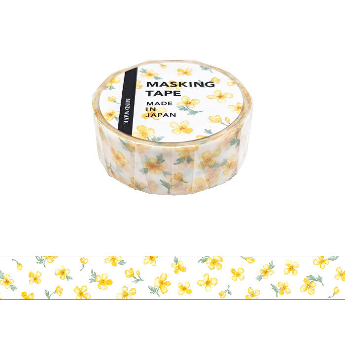 Washi Tape Flower Watercolor Yellow