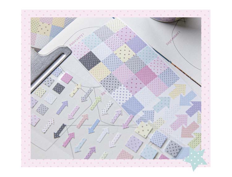 Stickers en Rollo Wave Point Control Square Sugar