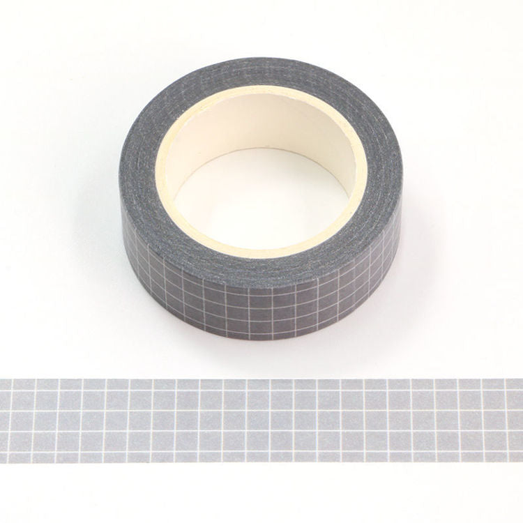 Washi Tape Gray Grid