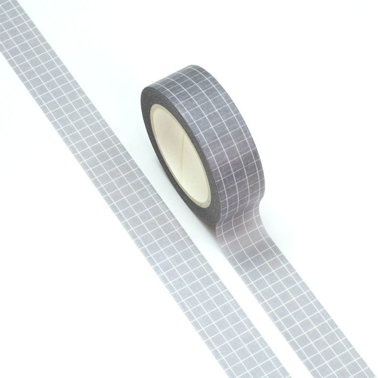Washi Tape Gray Grid