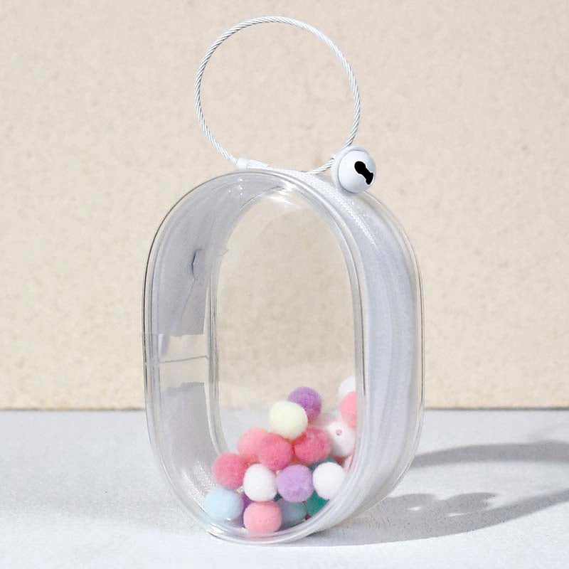 Llavero Bolso Transparente para Figuras White Oval