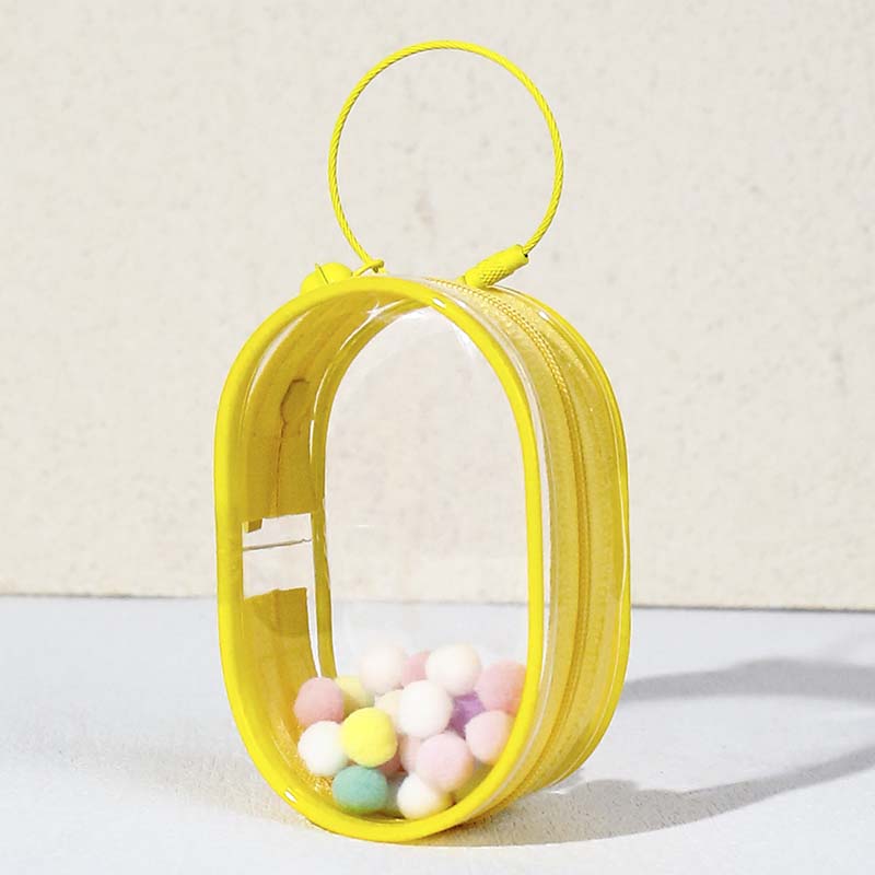 Llavero Bolso Transparente para Figuras Yellow Oval