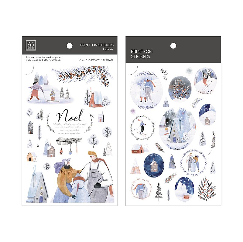 Stickers Transferibles 1018 Winter Snow Play