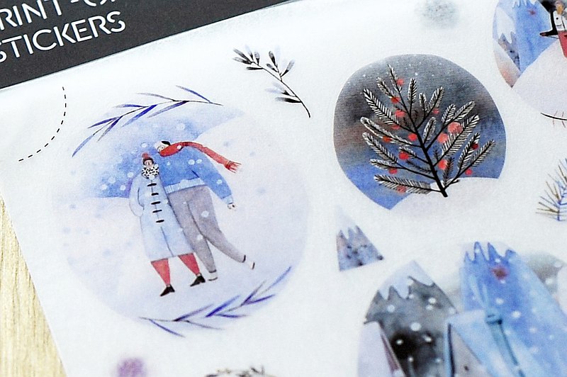 Stickers Transferibles 1018 Winter Snow Play