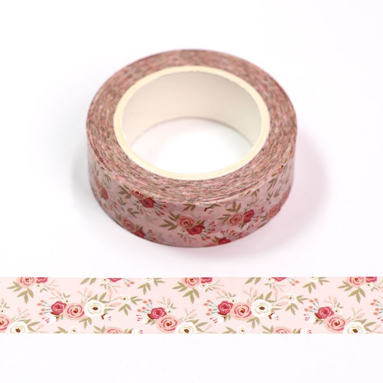 Washi Tape Pink Flowers