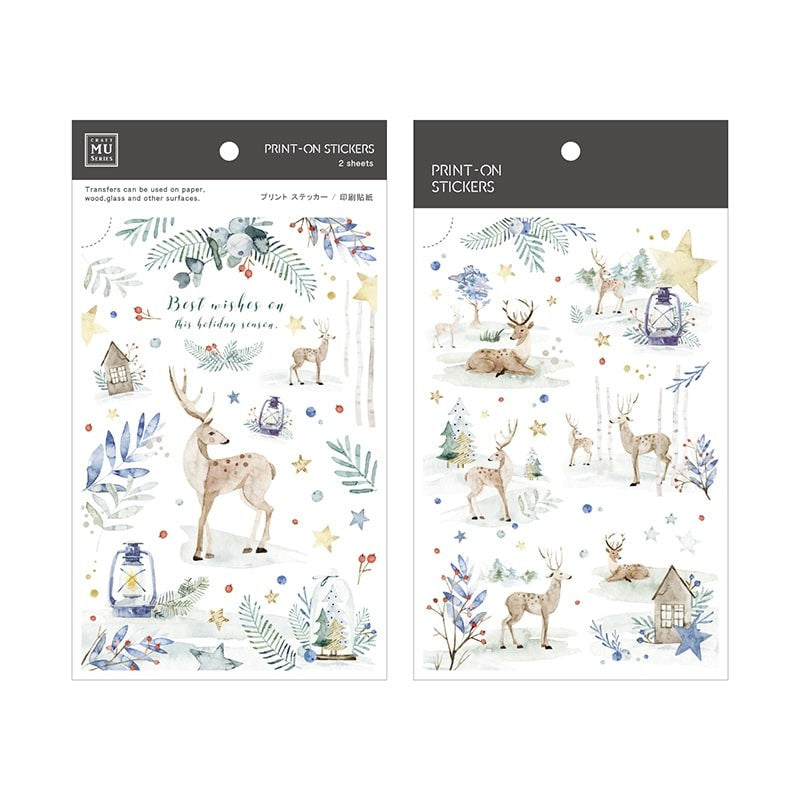 Stickers Transferibles 1004 Blue Snow Forest