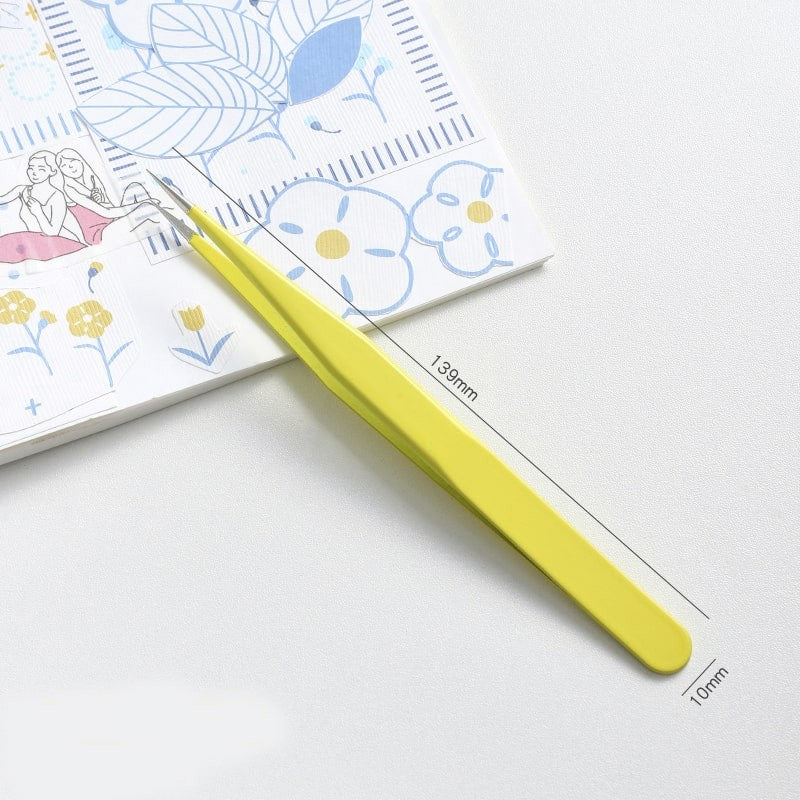 Pinzas Metálicas Rectas Amarillo