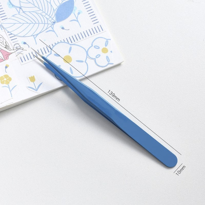 Pinzas Metálicas Rectas Azul