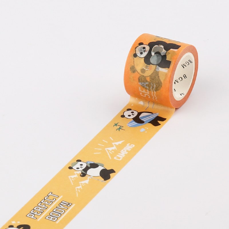Washi Tape Character Panda Yellow