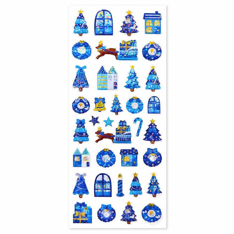 Stickers Christmas Drop Seal Blue