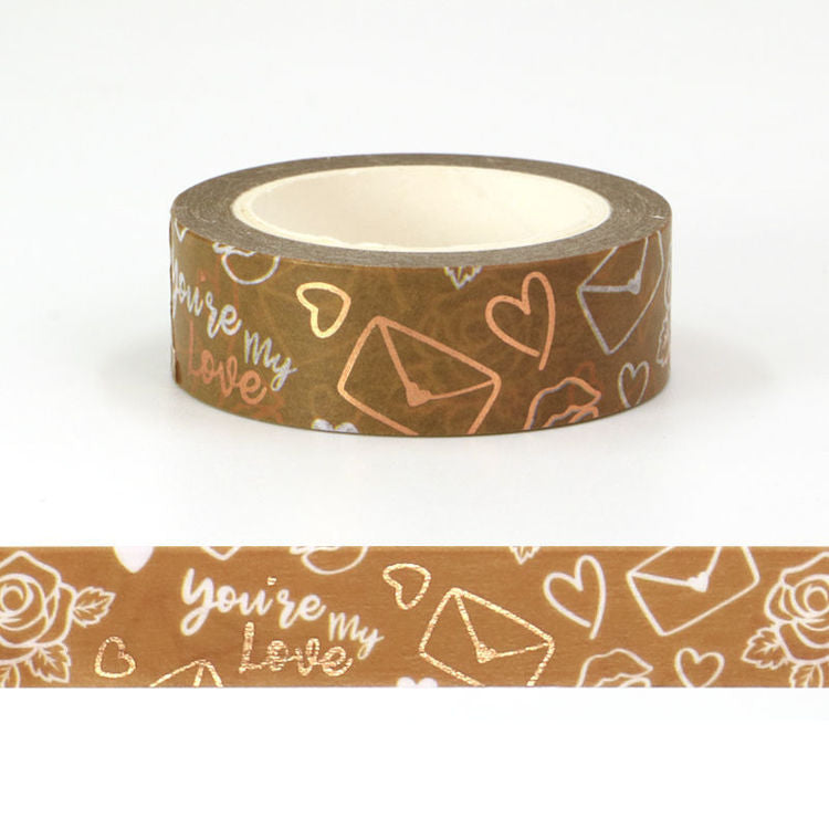 Washi Tape Foil Valentines Letter