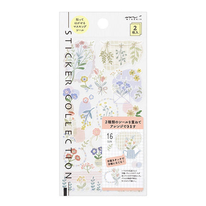 Stickers Two Sheets Flower