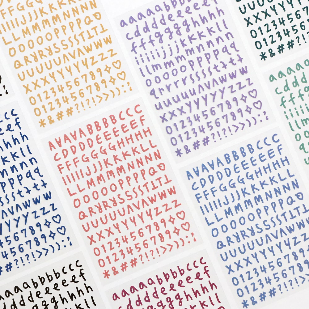 Stickers Set Calli Alphabet