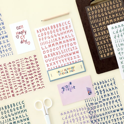 Stickers Set Calli Alphabet