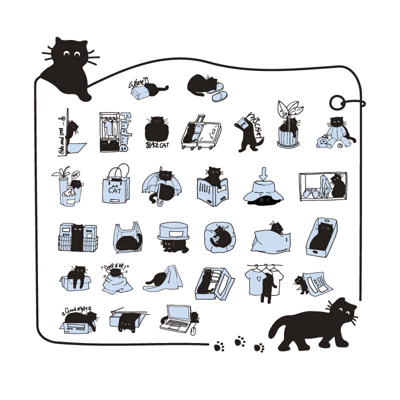 Stickers Cats Daily Hide And Seek