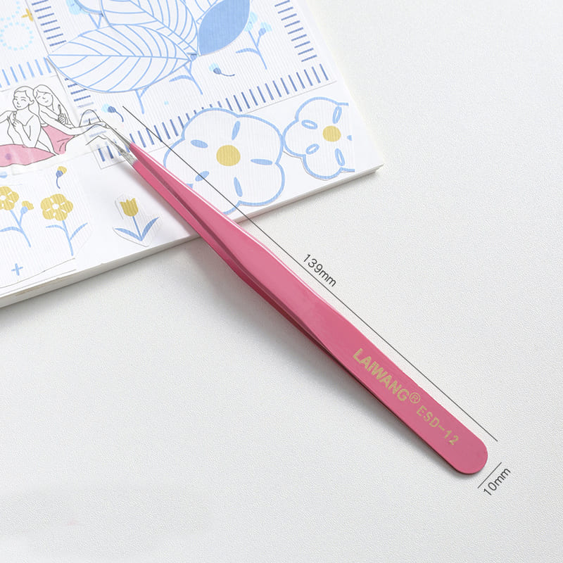 Pinzas Metálicas Rectas Rosa Oscuro