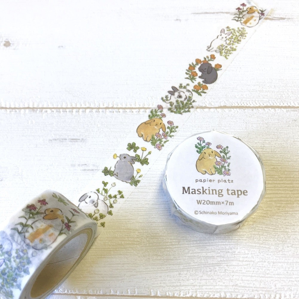 Schinako Moriyama Flower Bunny Washi Tape