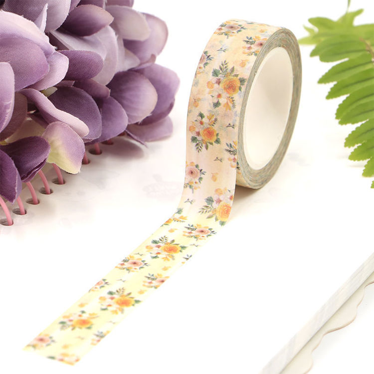 Washi Tape Yellow Floral